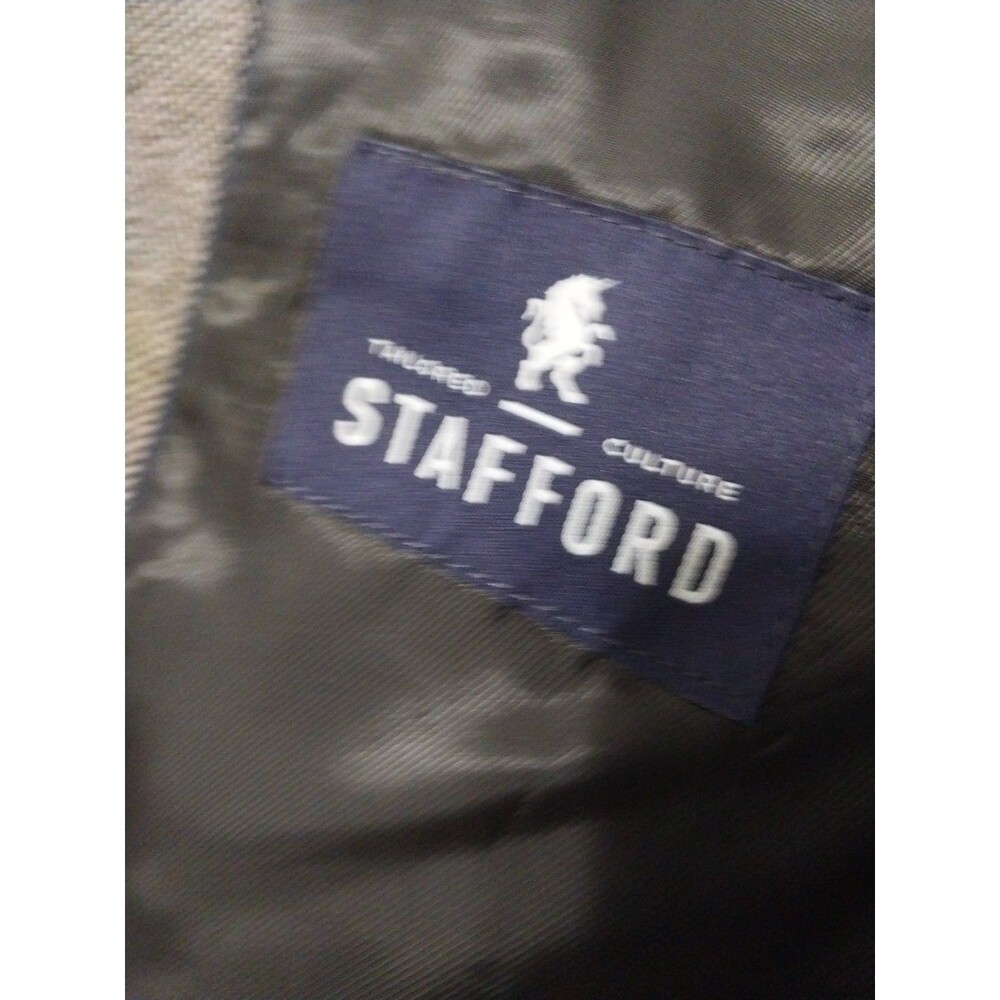 Stafford Men’s 100% Merino Wool Brown Gray Sport Coat Classic Fit Size 52R - Picture 4 of 9